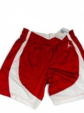 Jordan Red and White Women's Athletic Shorts